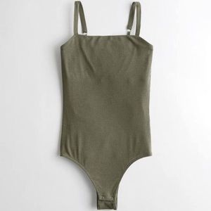 Hollister Olive Green Knit Cami Bodysuit